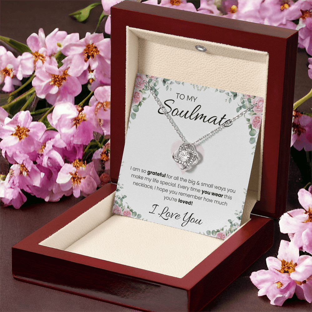 To My Soulmate - Love Knot Necklace Gift Set - Eloura