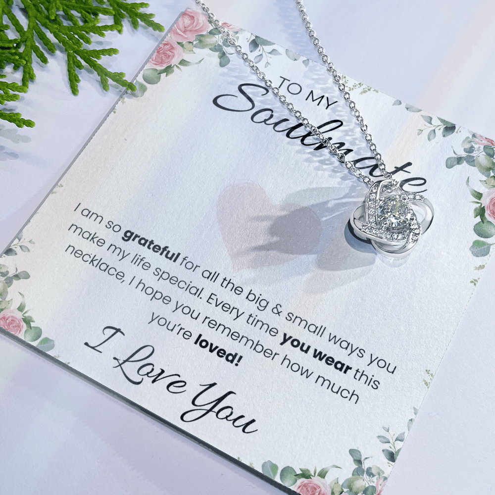 To My Soulmate - Love Knot Necklace Gift Set - Eloura