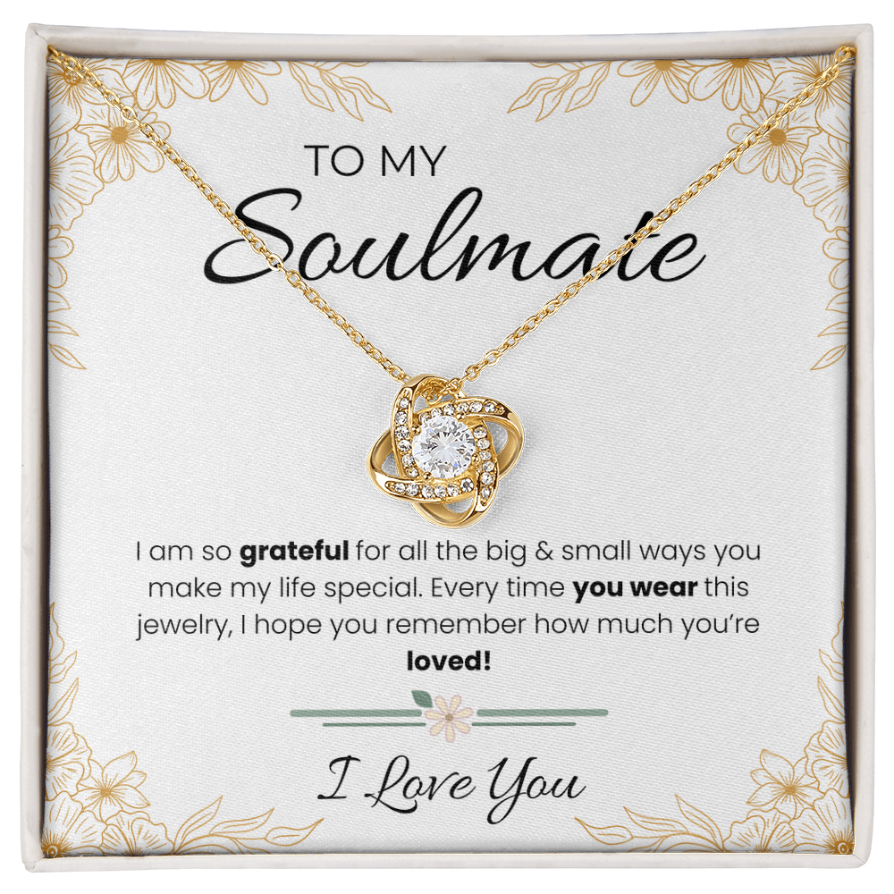 To My Soulmate - Love Knot Necklace Gift Set - Eloura