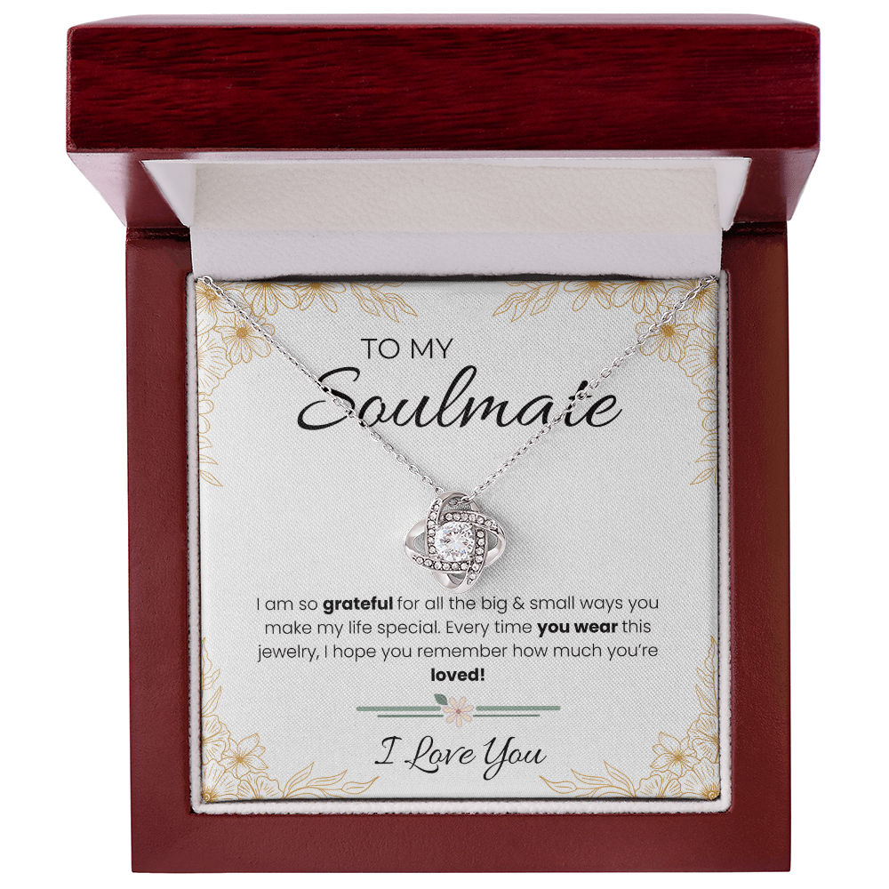 To My Soulmate - Love Knot Necklace Gift Set - Eloura