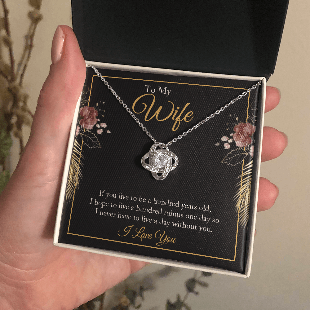 To My Wife - Love Knot Necklace Gift Set - Eloura
