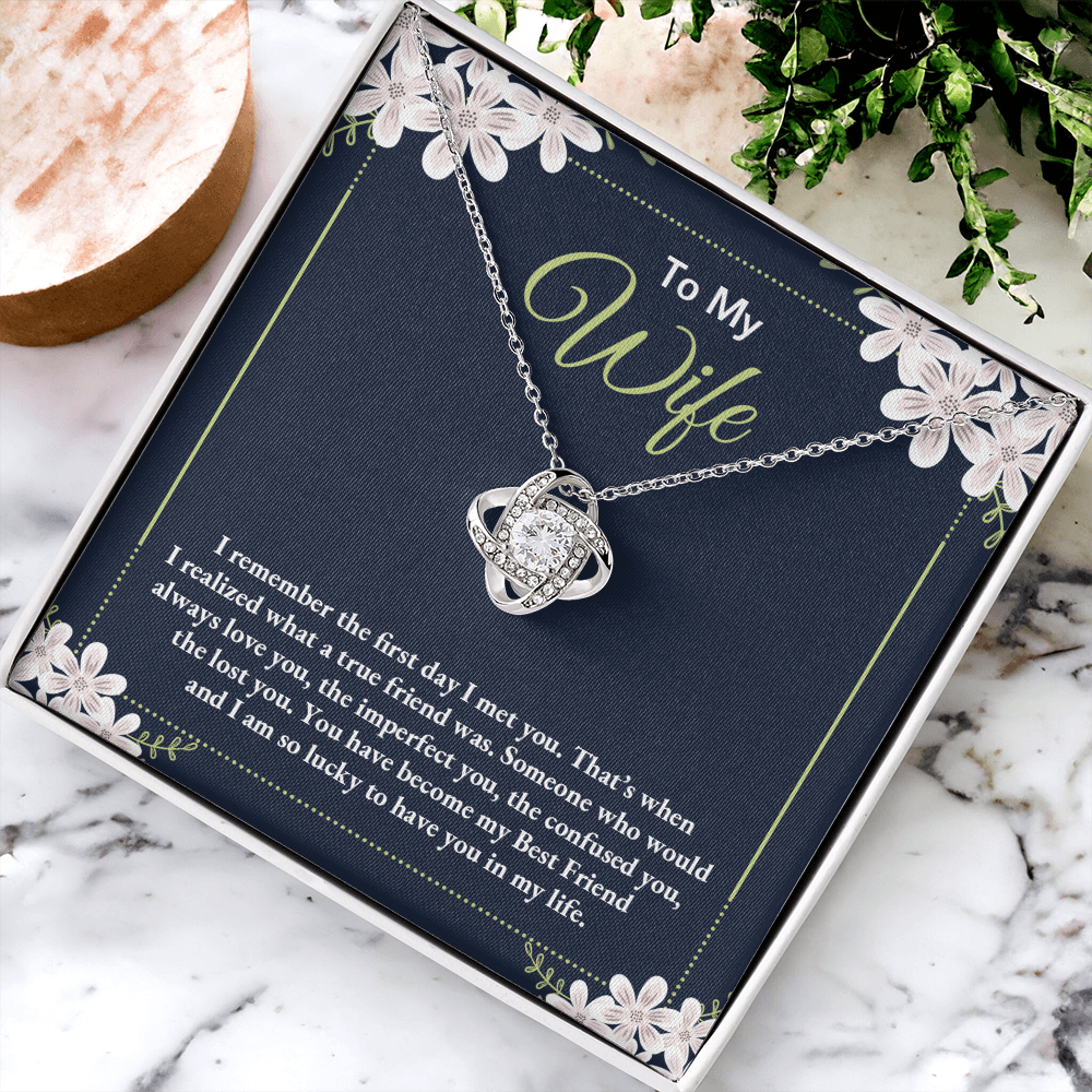 To My Wife - Love Knot Necklace Gift Set - Eloura