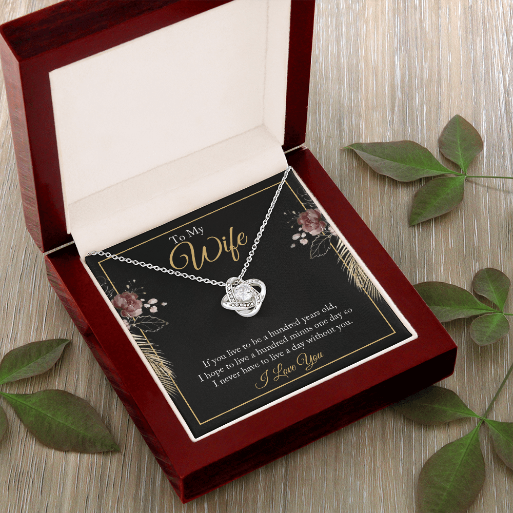 To My Wife - Love Knot Necklace Gift Set - Eloura