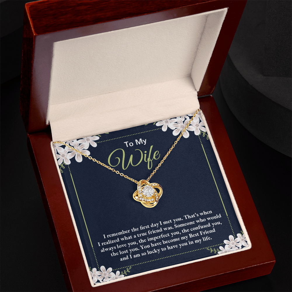 To My Wife - Love Knot Necklace Gift Set - Eloura