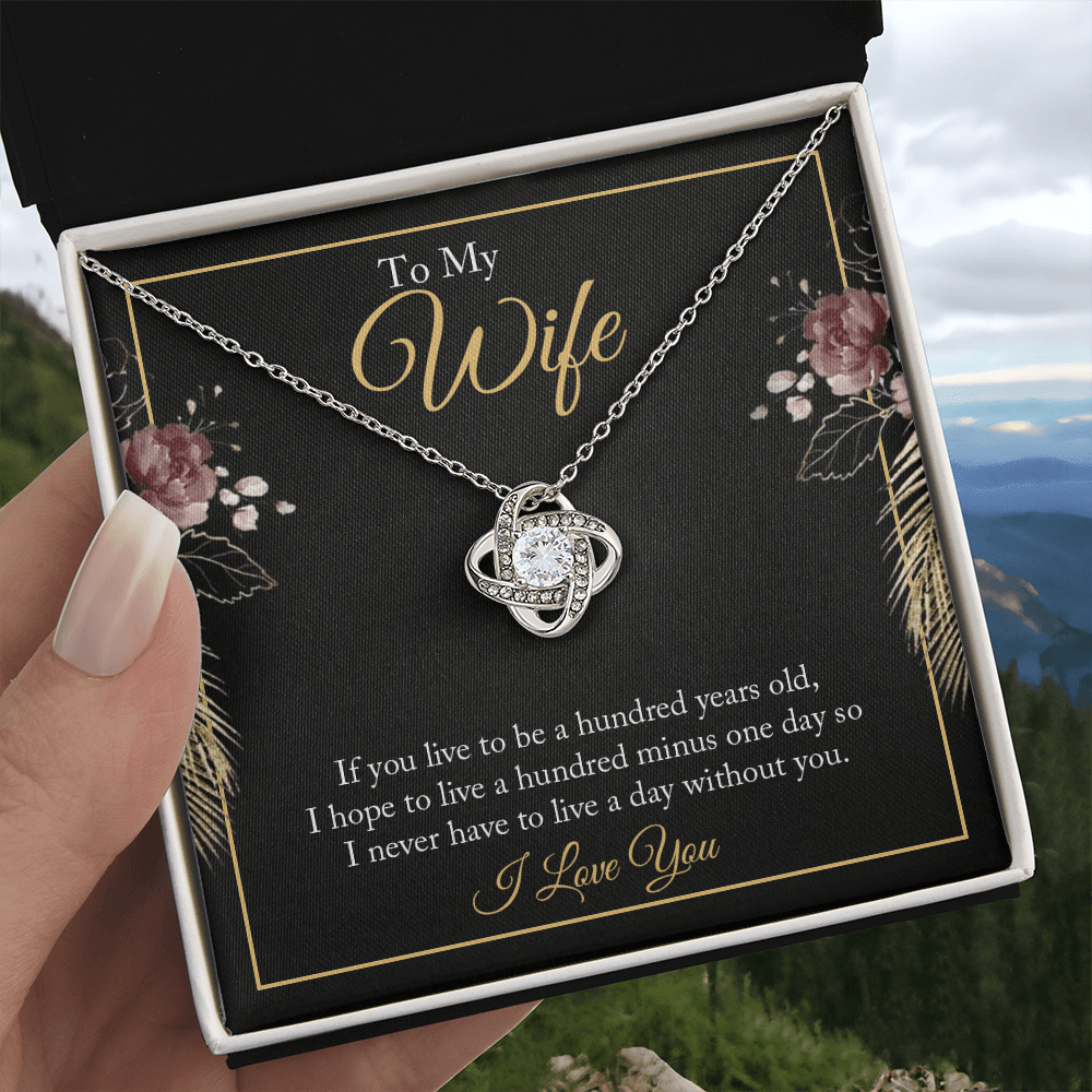 To My Wife - Love Knot Necklace Gift Set - Eloura