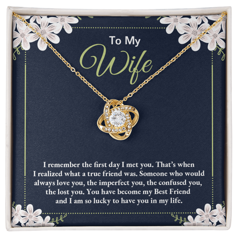 To My Wife - Love Knot Necklace Gift Set - Eloura
