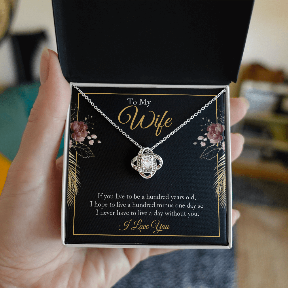 To My Wife - Love Knot Necklace Gift Set - Eloura