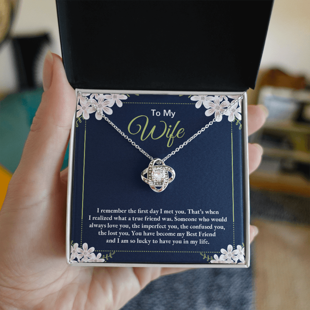 To My Wife - Love Knot Necklace Gift Set - Eloura