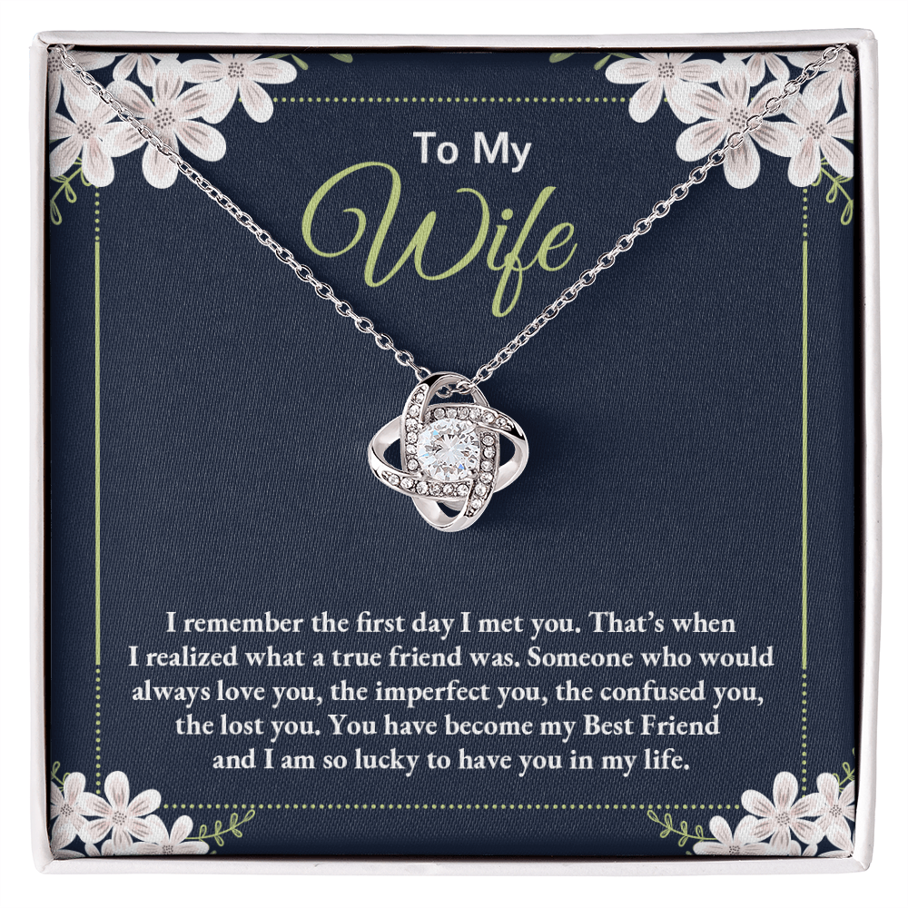 To My Wife - Love Knot Necklace Gift Set - Eloura