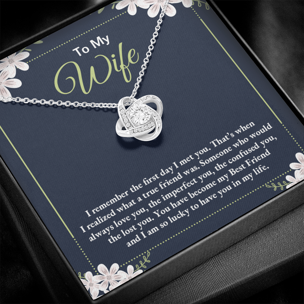 To My Wife - Love Knot Necklace Gift Set - Eloura