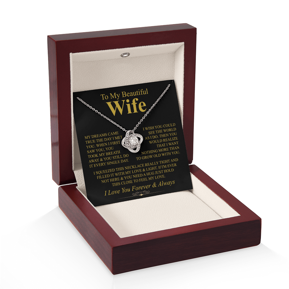 To My Wife – Love Knot Necklace – Grow Old With You - Eloura