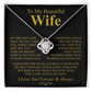 To My Wife – Love Knot Necklace – Grow Old With You - Eloura