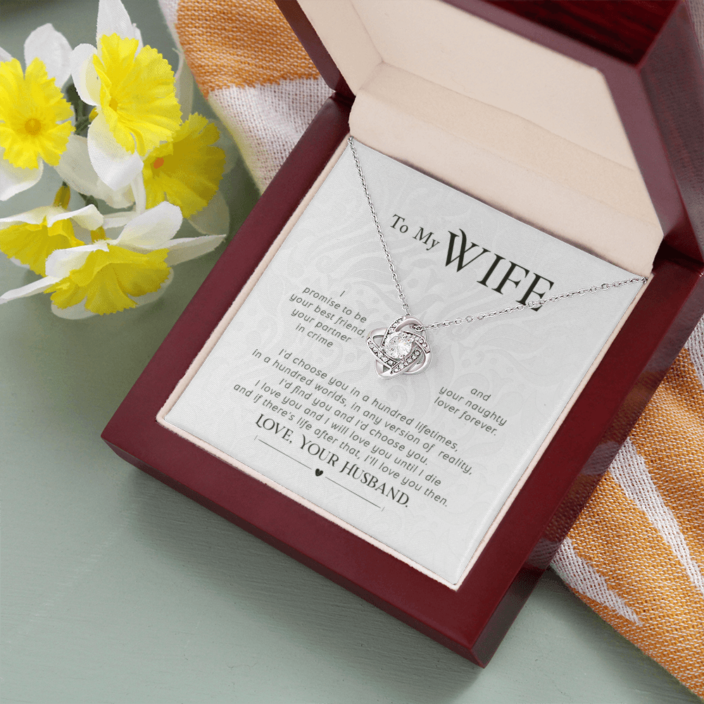 To My Wife Necklace - Love Knot Gift Set - Eloura