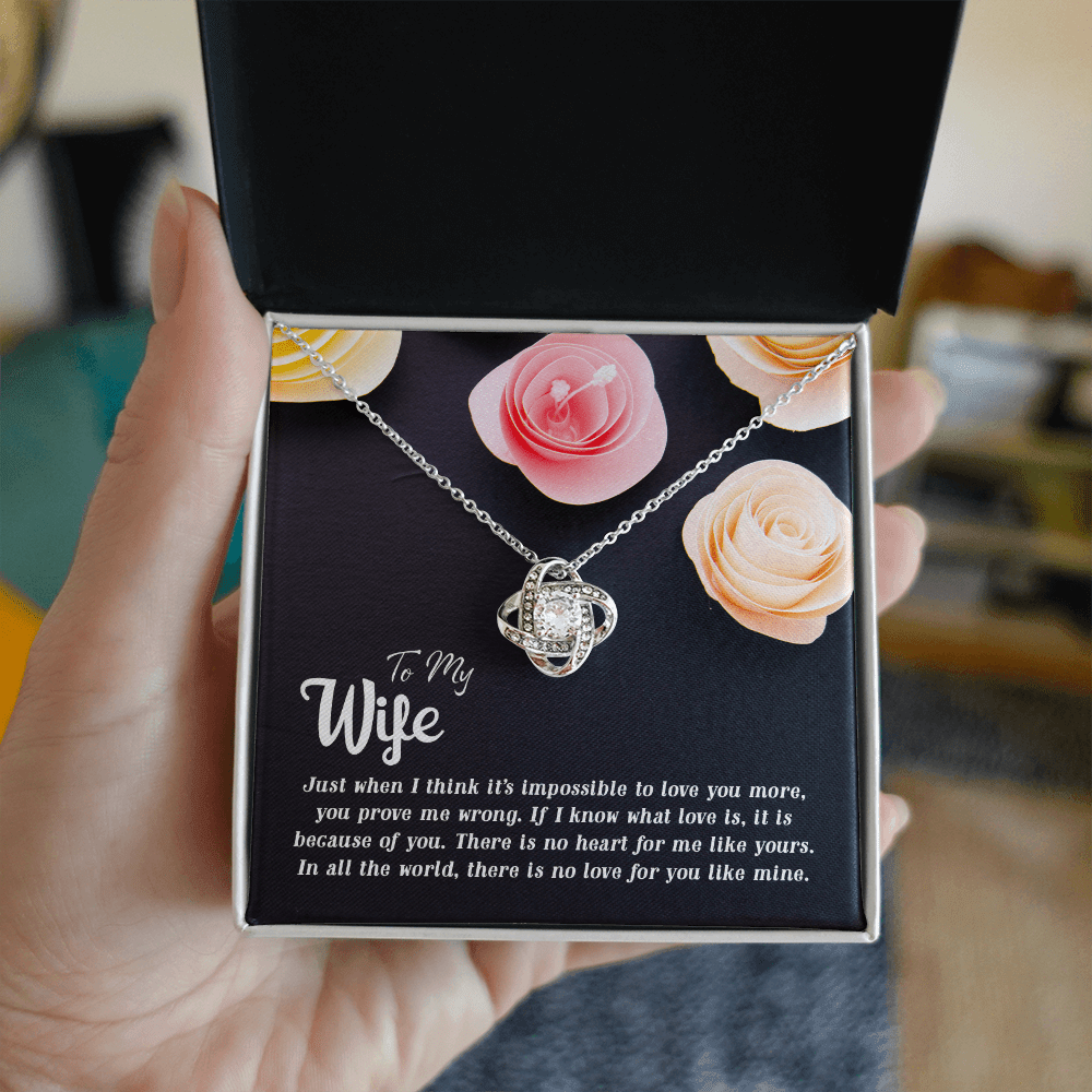To My Wife Necklace - Love Knot Gift Set - Eloura