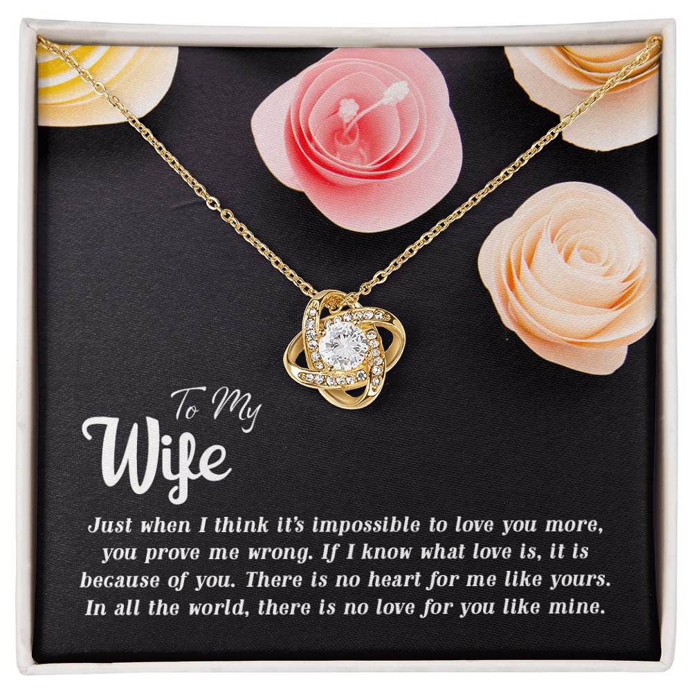 To My Wife Necklace - Love Knot Gift Set - Eloura