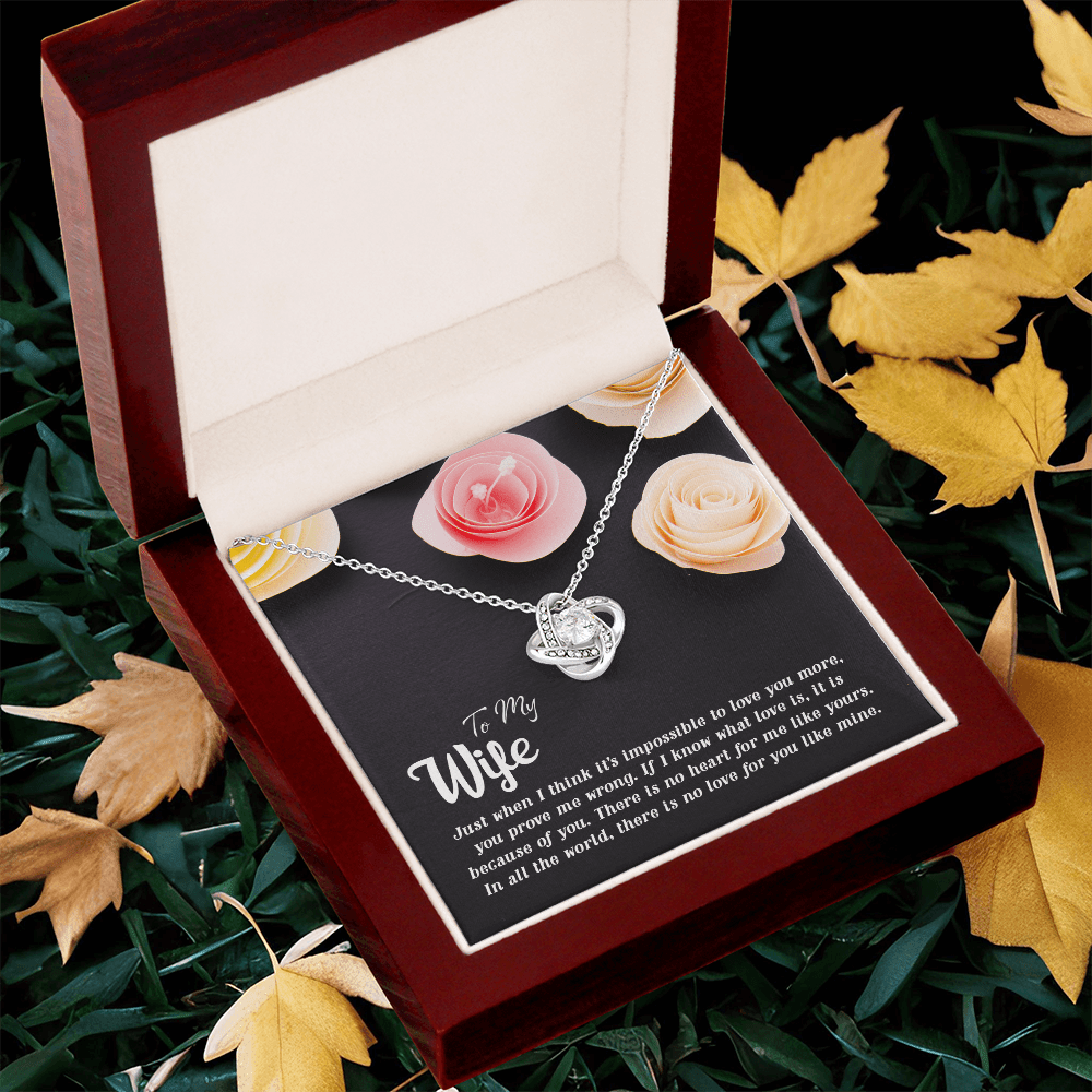 To My Wife Necklace - Love Knot Gift Set - Eloura
