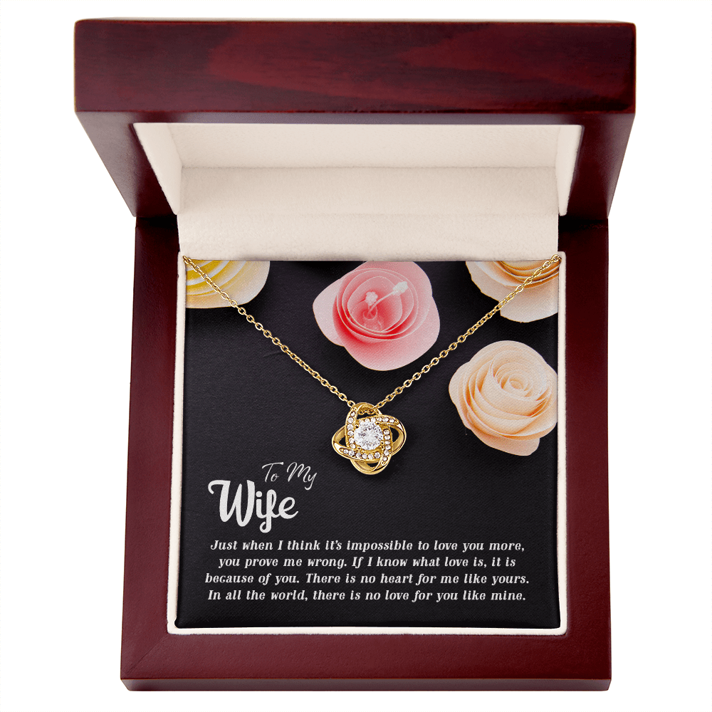To My Wife Necklace - Love Knot Gift Set - Eloura