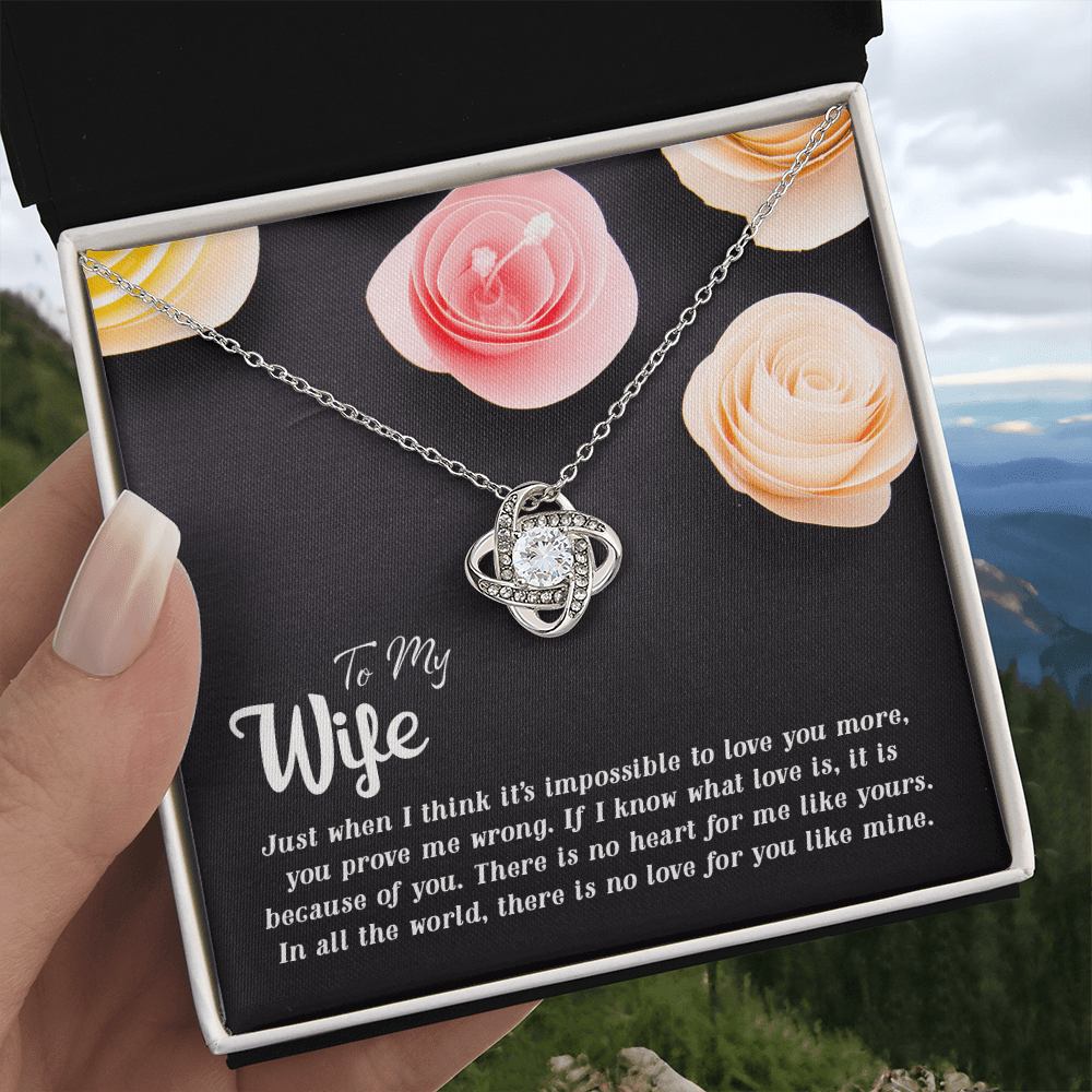 To My Wife Necklace - Love Knot Gift Set - Eloura