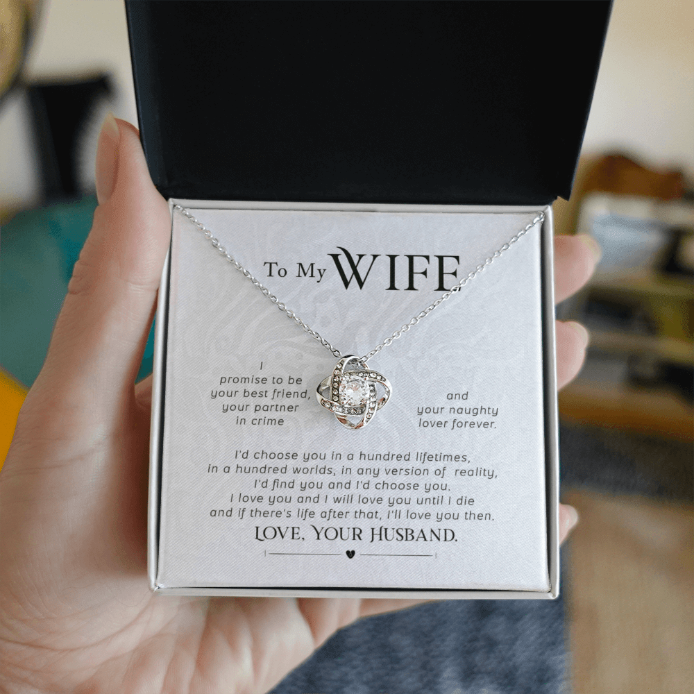 To My Wife Necklace - Love Knot Gift Set - Eloura
