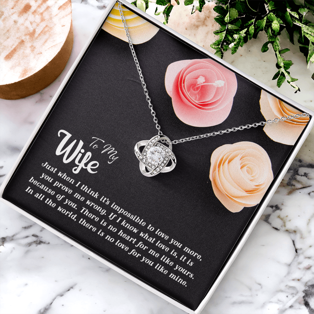 To My Wife Necklace - Love Knot Gift Set - Eloura