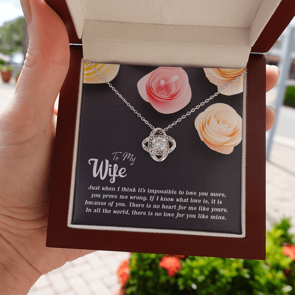 To My Wife Necklace - Love Knot Gift Set - Eloura