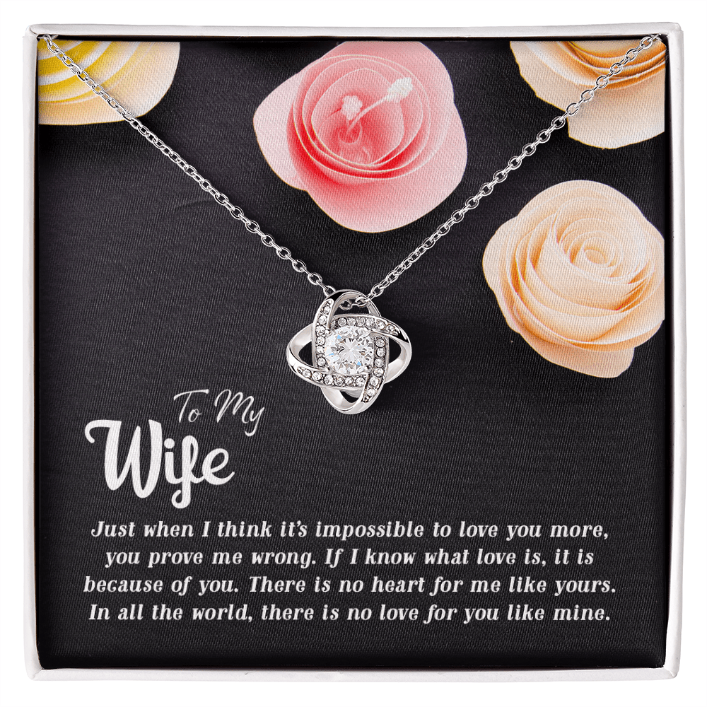 To My Wife Necklace - Love Knot Gift Set - Eloura